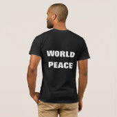 T - Shirt des Weltfriedens (Schwarz voll)