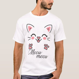 T - Shirt-Design / Design des niedlichen KatzenT - T-Shirt