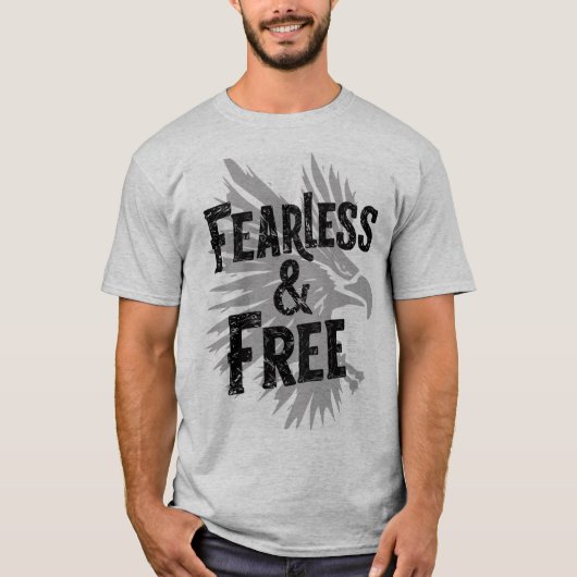 T - Shirt Design Fearless & Free (Vorderseite)