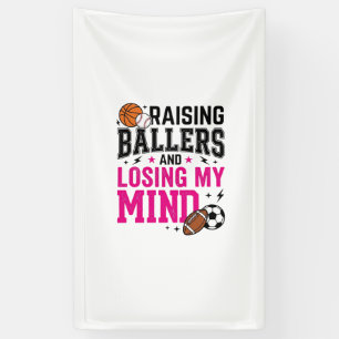 T-Shirt-Design für Sportmütter, die Baller großzie Banner