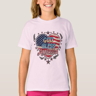T-Shirt-Design „Gebet für die Freiheit Gott segne T-Shirt