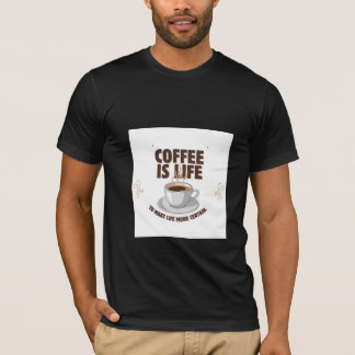 T-Shirt-Design Kaffee ist Leben Design Kunst T-Shirt