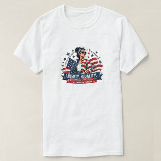 T-Shirt-Design mit fetter Demokratie-Typografie T-Shirt