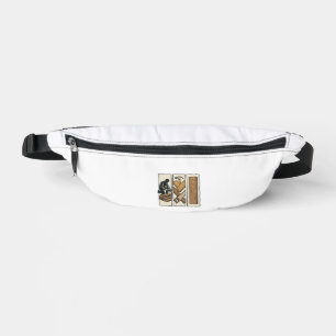 T-Shirt-Design mit Gravur von alten Holzwerkzeugen Bauchtasche