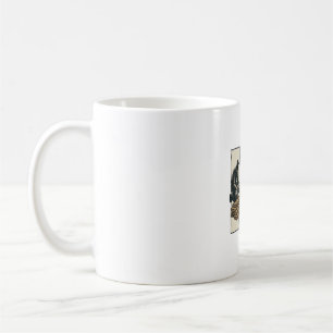 T-Shirt-Design mit Gravur von alten Holzwerkzeugen Kaffeetasse