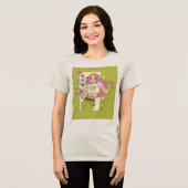 T-Shirt-Design mit hübschem Mädchen Tri-Blend Shirt (Vorderseite voll)
