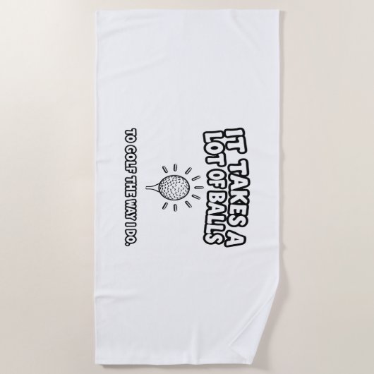 T - Shirt-Design von Golf Lover Strandtuch (Vorderseite)