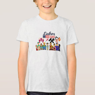 T-Shirt-Design zum Tag der Arbeit Tri-Blend Shirt