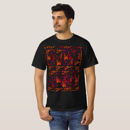 T - Shirt Digitale Flammen (Vorne ganz)