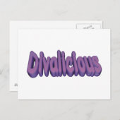 T-Shirt Divalicious Postkarte (Vorne/Hinten)