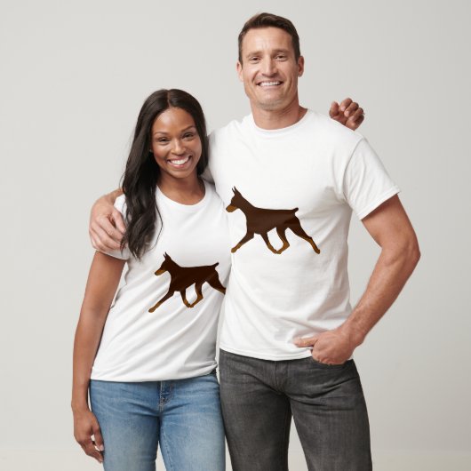 T - Shirt - Doberman, geerntet in Rot und Rost (Unisex)