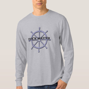 T - Shirt "Dock Master Ship Wheel Mens LS"