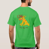 T - Shirt DOG Abstraktes, Niedlich-Gelbhundedesign (Rückseite)
