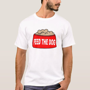 T - Shirt Dog Food Bowl Red Fütterte den Hund
