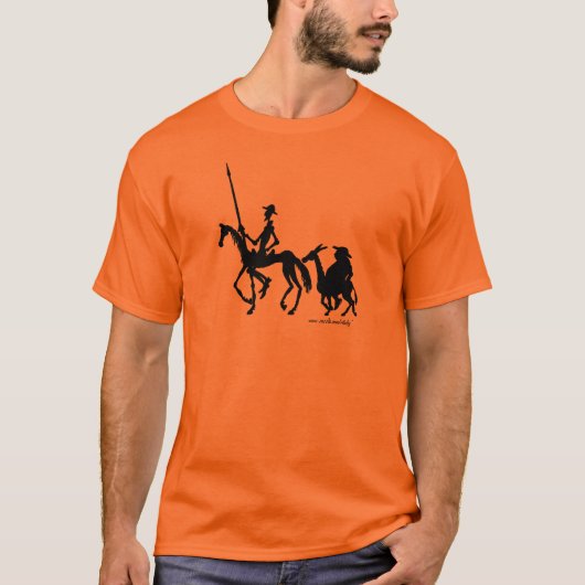 T - Shirt Don Quichote und Sancho Panza grafischer (Vorderseite)