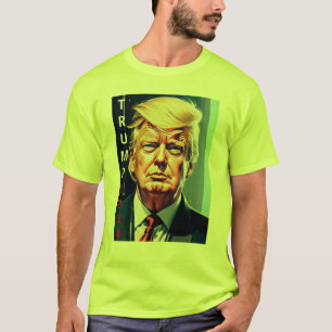 T - Shirt DONALD TRUMP 2024 - SICHERHEITSGRÜNE