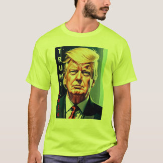T - Shirt DONALD TRUMP 2024 - SICHERHEITSGRÜNE