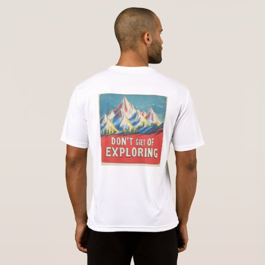 T-shirt '"DON'T GET TIRED OF EXPLORING" Lofi Art (Schwarz voll)