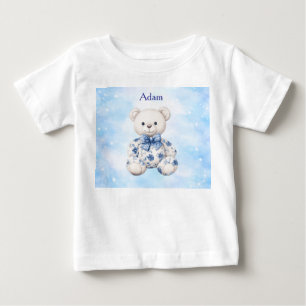 T-Shirt-Editable Blaue Chinoserie Baby Shower T-shirt