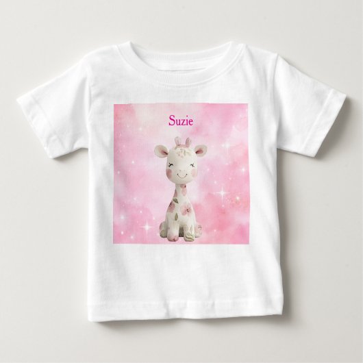 T-Shirt-Editable Pink Chinoiserie T-Shirt (Vorderseite)