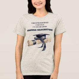 T-Shirt-editierbar  Abschlussfeier-Shirt Tri-Blend Shirt