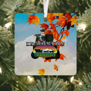 T-Shirt Edmonton Metal Ornament Aus Metall