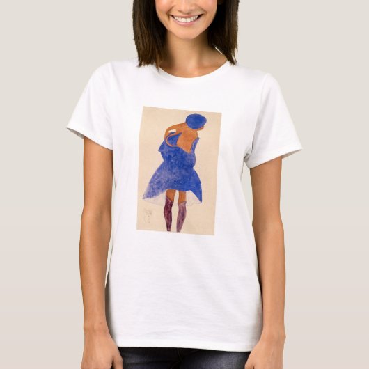 T-SHIRT: EGON SCHIELE: STEHENDES MÄDCHEN: 1908 T-Shirt (Vorderseite)