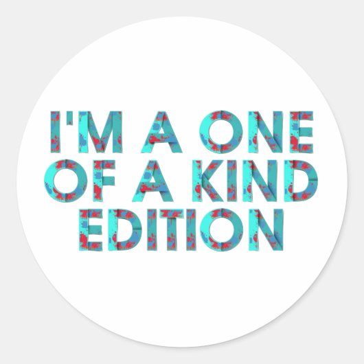 T-SHIRT Eine Kind Edition Runder Aufkleber (Vorderseite)