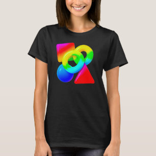 T-Shirt, eine Mischung von farbigen geometrischen  T-Shirt