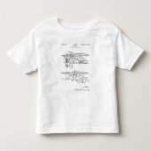 T - Shirt eines Flugzeugpatentdiagramms (Vorderseite)