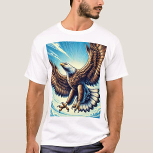 T - Shirt eines Mannes mit dem Bild eines Adlers