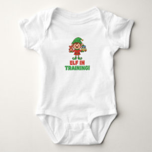 T-Shirt-Elf in Ausbildung Baby Strampler