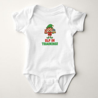 T-Shirt-Elf in Ausbildung Baby Strampler