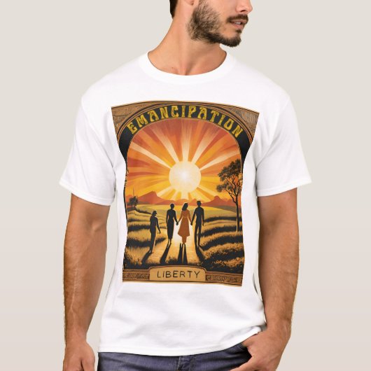 T - Shirt "Emanzipation Sunrise" - Feiern Sie die (Vorderseite)