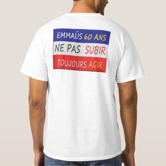 T-Shirt EMMAÜS 3D (Rückseite)