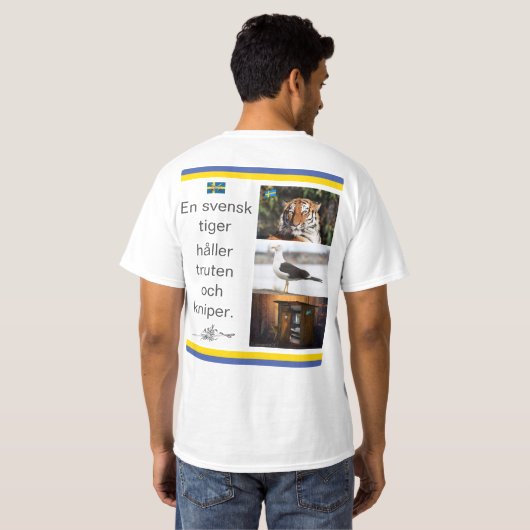 T-shirt — En svensk tiger (Schwarz voll)