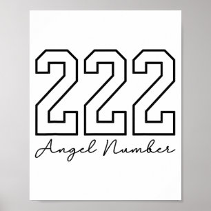 T-Shirt Engel Nummer 222 Numerologie Spiritualität Poster
