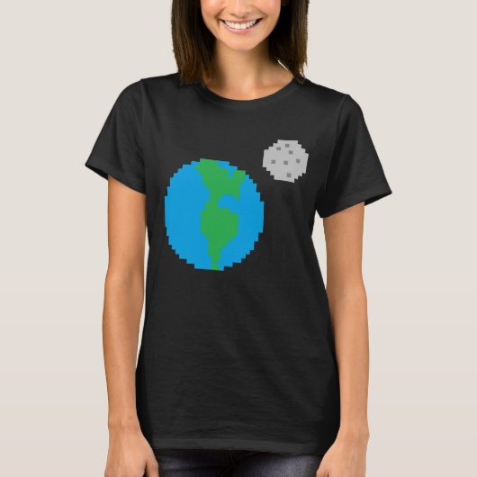 T - Shirt Erde und Mond (Vorderseite)