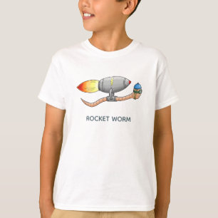 T-Shirt Erster Jetpack-Flug des Regenwurms