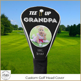 T-Shirt es auf Großvater Custom Foto Vatertag Schw Golf Headcover