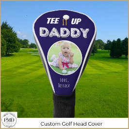 T-Shirt es bis Daddy Custom Foto Vathers Day Navy  Golf Headcover