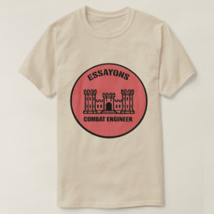 T-Shirt Essayons Combat Engineer Abzeichen Tee