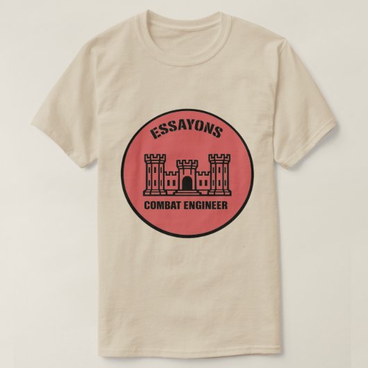 T-Shirt Essayons Combat Engineer Abzeichen Tee (Design vorne)