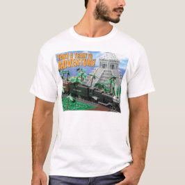 T-Shirt Expedition mit dem Zug zu antiken Ruinen