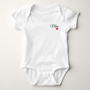 T-Shirt Familie Herz personalisiert Baby Strampler