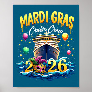 T-Shirt Familie passend Mardi Gras Kreuzfahrt Poster