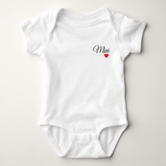 T-shirt famille cœur personnalisé baby strampler
