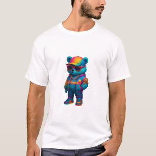 T - Shirt farbiger Hip Hop Bär