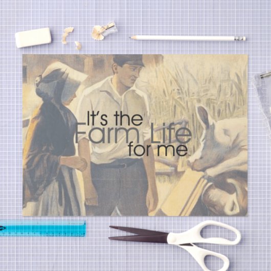 T-SHIRT Farm Life Seidenpapier (Handwerk)