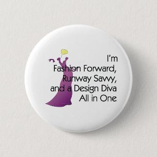 T-SHIRT Fashion Diva Button
